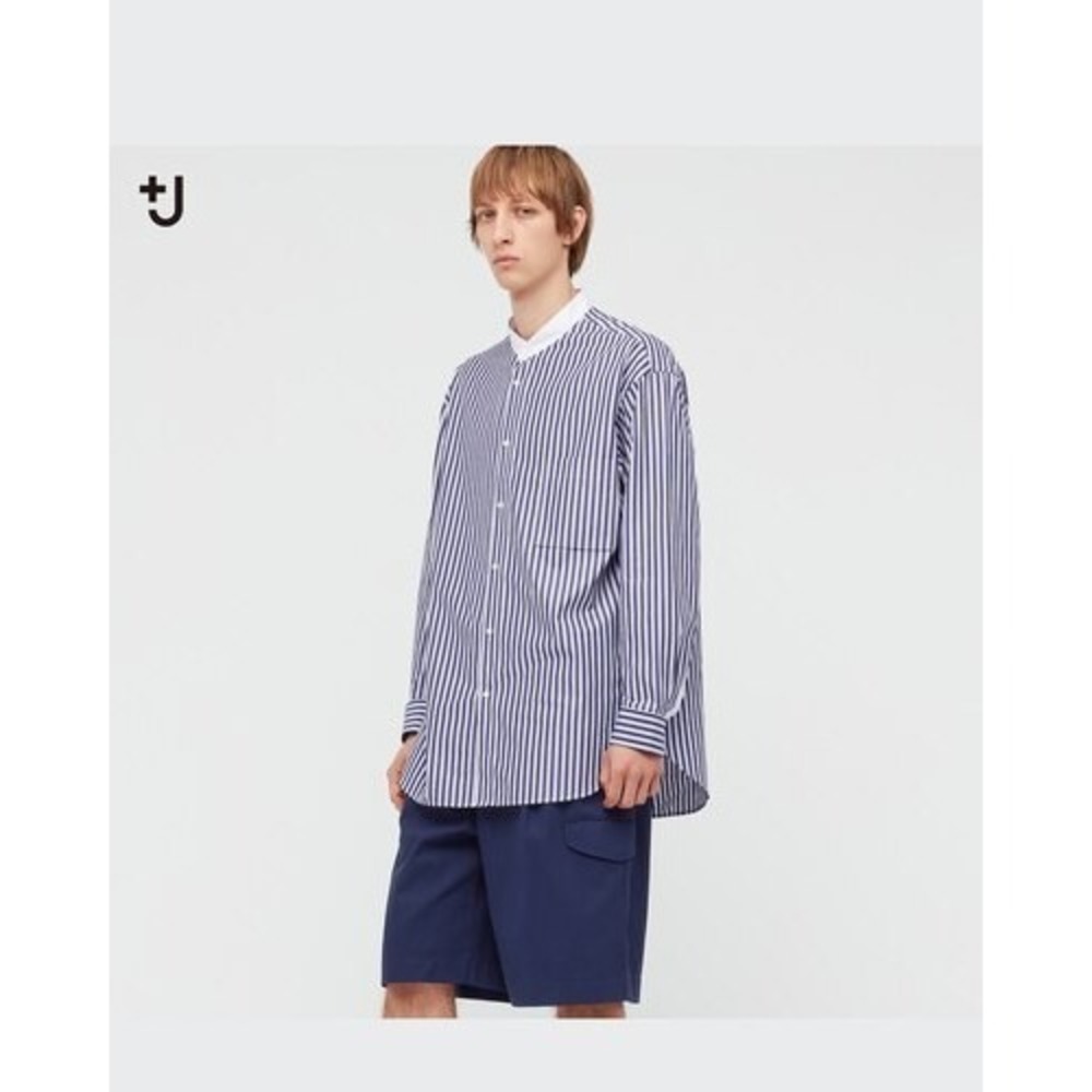 UNIQLO Jil Sander + J Mandarin Collar Oversized Long‎ Sleeve Shirt Men's XL